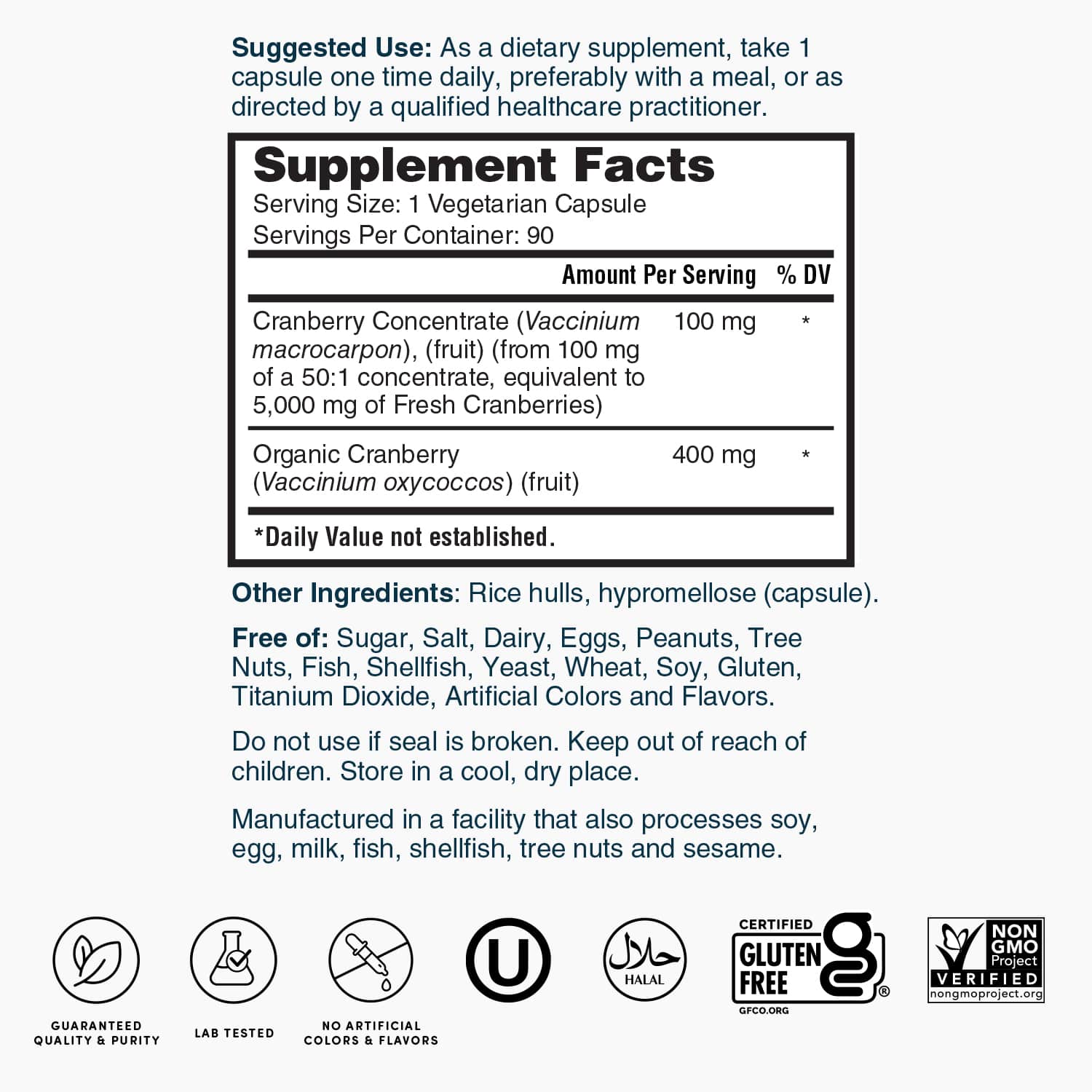 Nature's Lab Cranberry 5400 mg - 90 Capsules