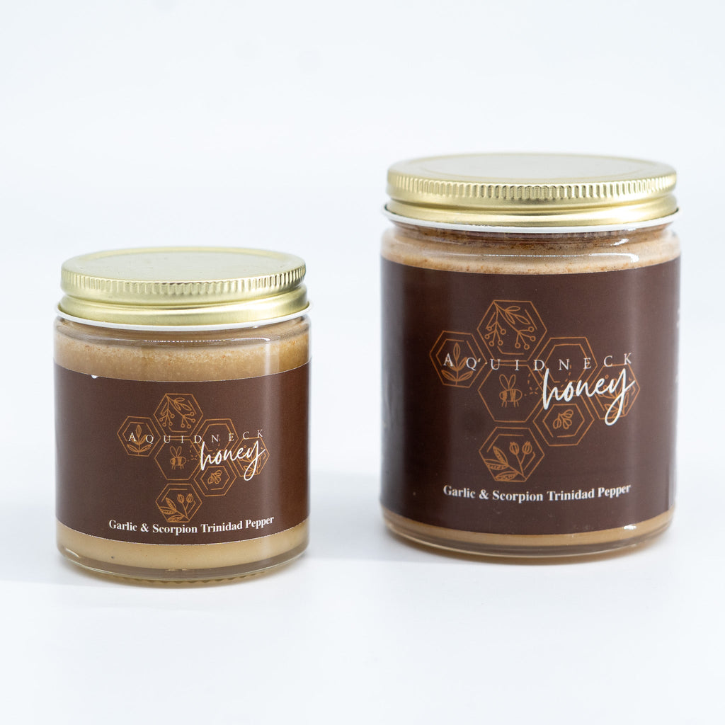 Hot Garlic Infused Creamed Honey