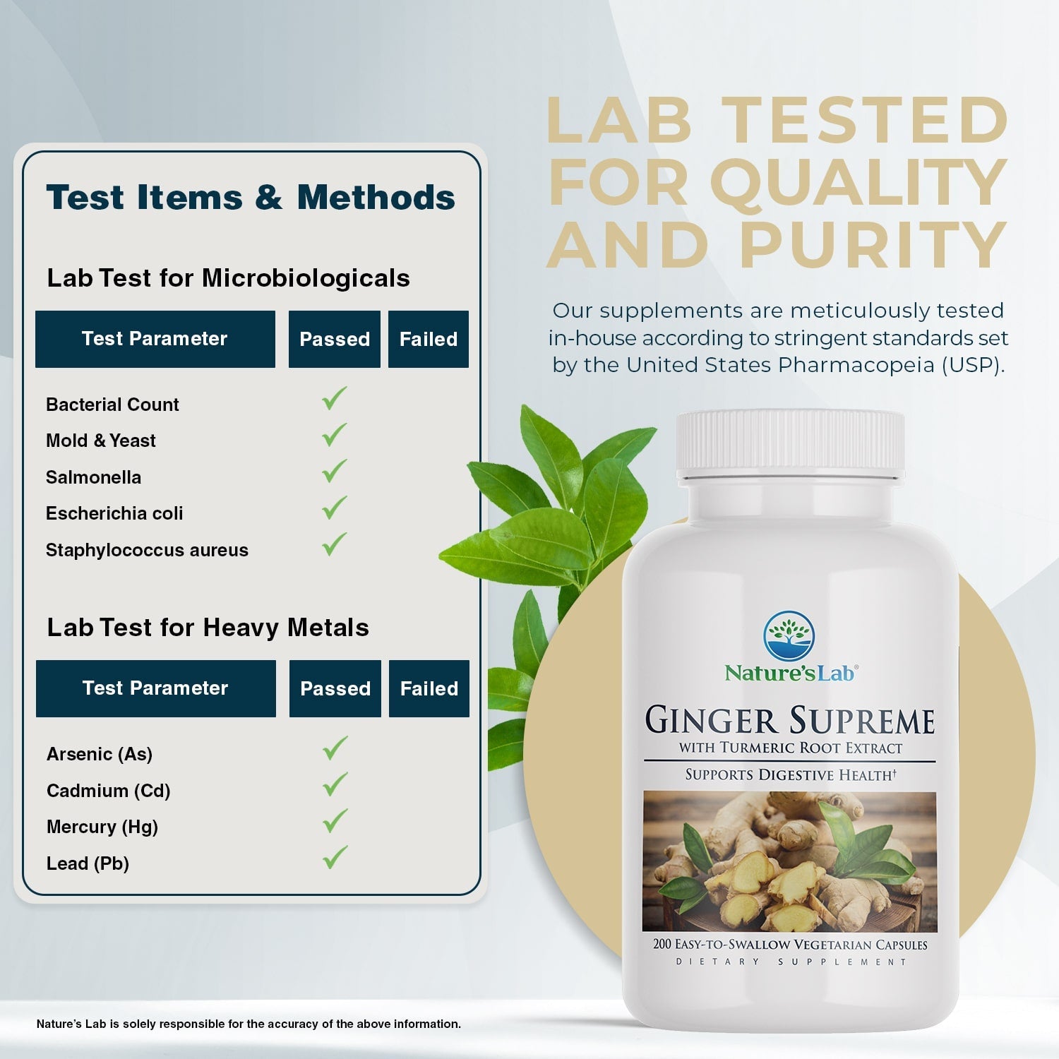 Nature's Lab Ginger Supreme - 200 Capsules