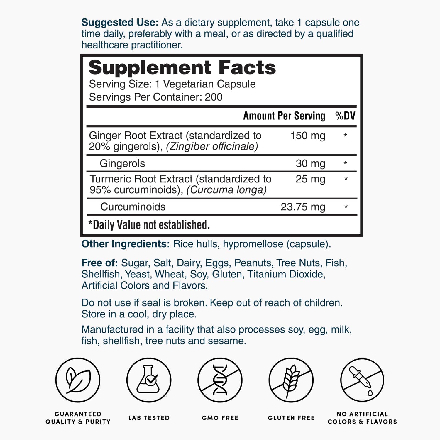 Nature's Lab Ginger Supreme - 200 Capsules