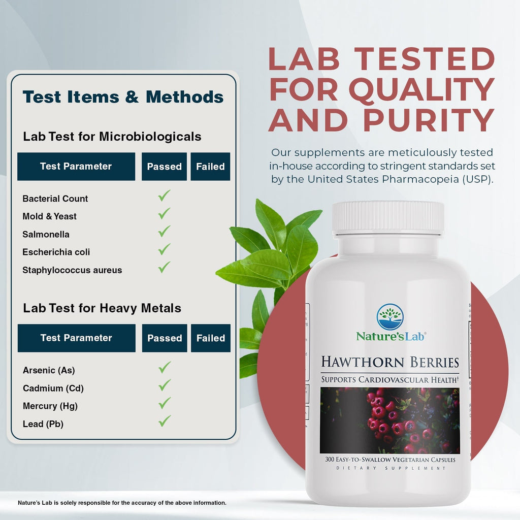 Nature's Lab Hawthorn Berries - 300 Capsules