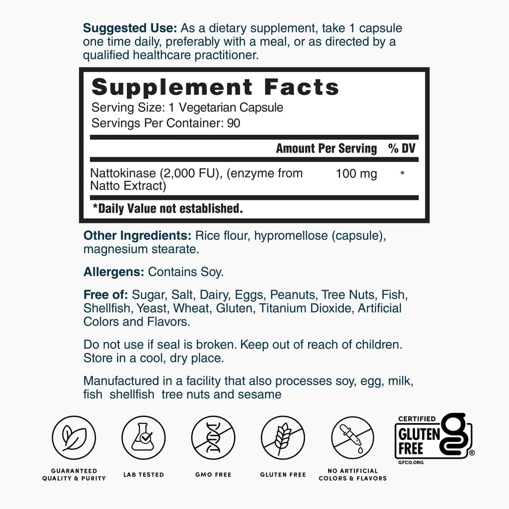 Nature's Lab Nattokinase 2,000 FUs - 90 Capsules