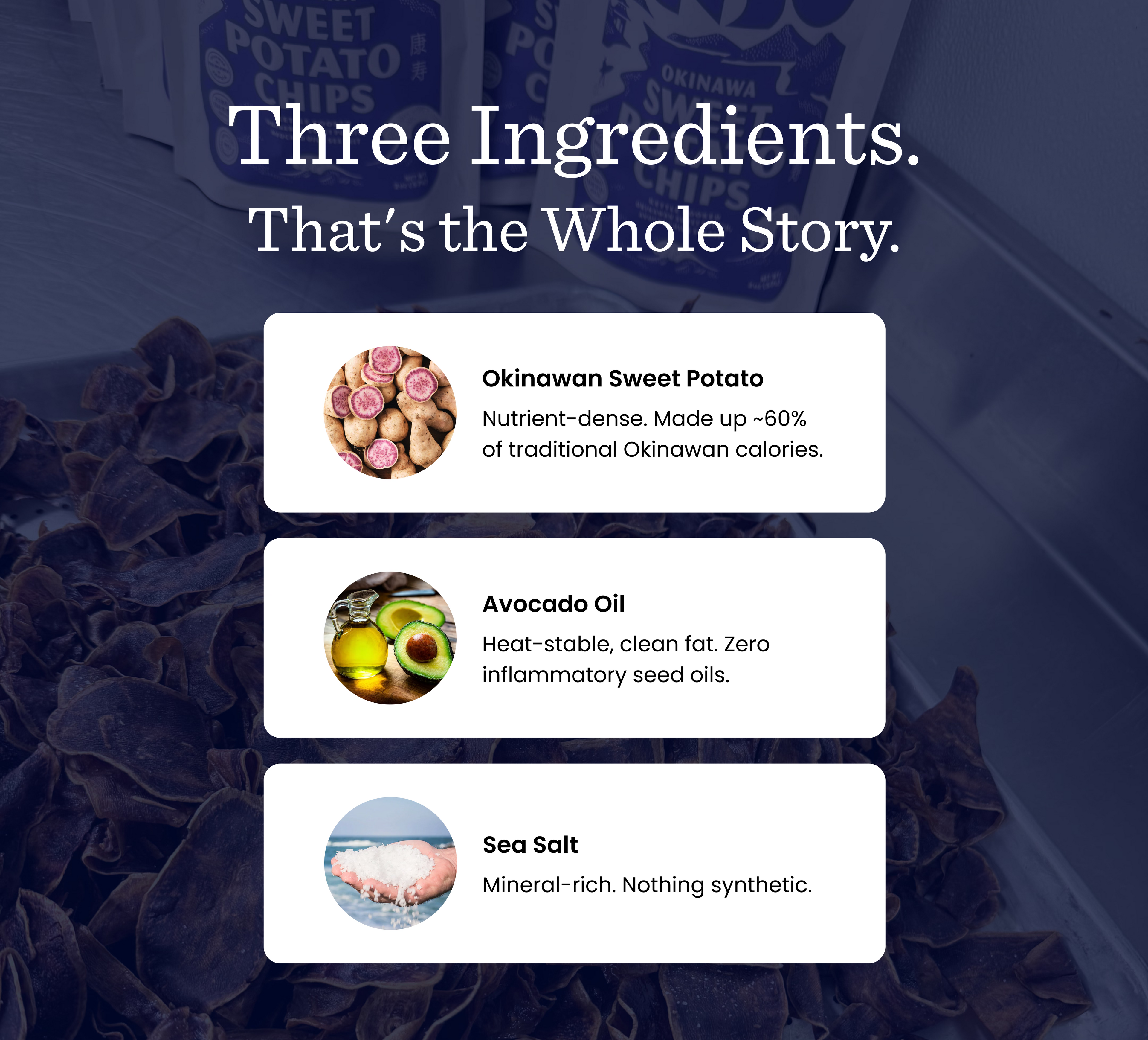 Okinawan Sweet Potato Chips | Sea Salt