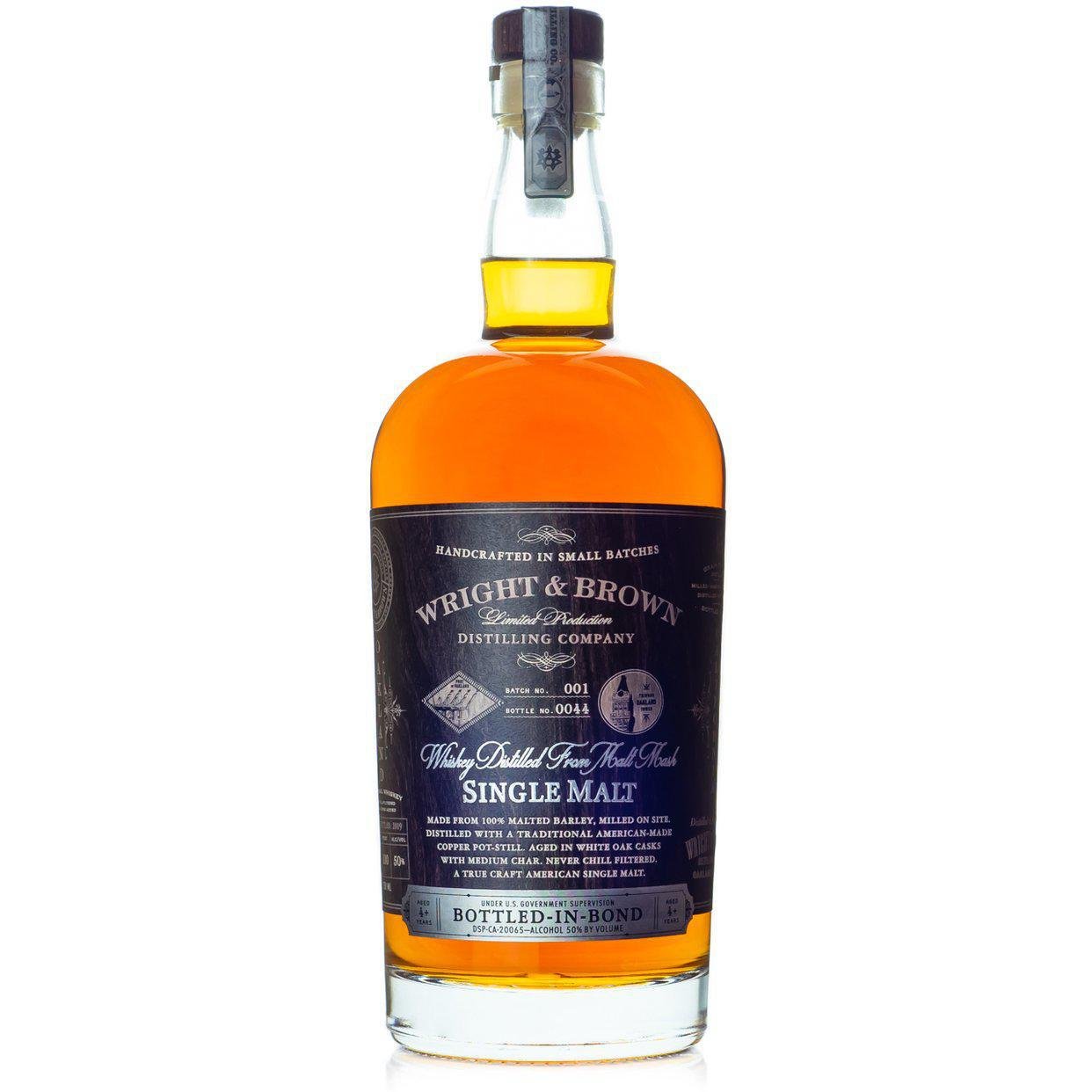 Wright & Brown - Bottled-In-Bond Single Malt Whiskey